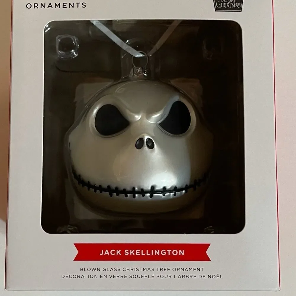 Hallmark glass ornament Jack Skellington Nightmare before Christmas NWT